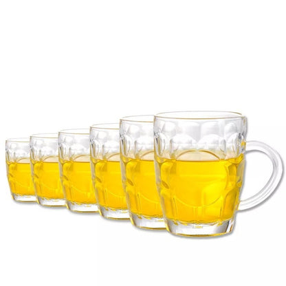 2 Peças de Copos de Vidro Engrossados Transparentes 260ml Caneca de Cerveja com Alça para Bar Festa em Casa Copo de Chá Copos de Água Copo Pequeno de Chopp