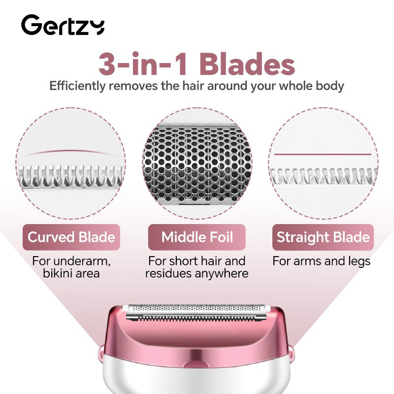 USB four in one electric shaver - suitable for face, nose, legs, armpits, painless trimmer - portable beauty toolkit