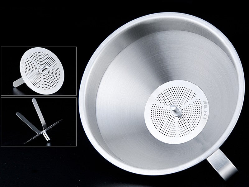 Stainless Steel Funnel Kitchen Oil Liquid Funnel Metal Funnel with Detachable Filter Wide Mouth Funnel for Canning Kitchen Tools