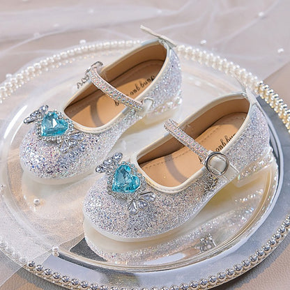 Fashion Elegant Soft Sole Anti-slippery Versatile Dress Leather Shoe for Party Autumn New Children Princess Shoes for Girls