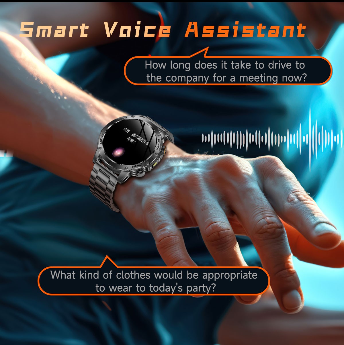 Smartwatch Militar Novo 2025 Bateria 1000mAh Monitoramento Fitness 10ATM À Prova D'Água Táticas Esportivas Lanterna Pulseira para Chamadas Masculino