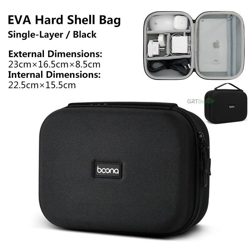 Hot Sale Waterproof Hard Shell Digital Gadgets Storage Bag Travel Organizer for Electronics Accessories HDD Earphone Storage Box