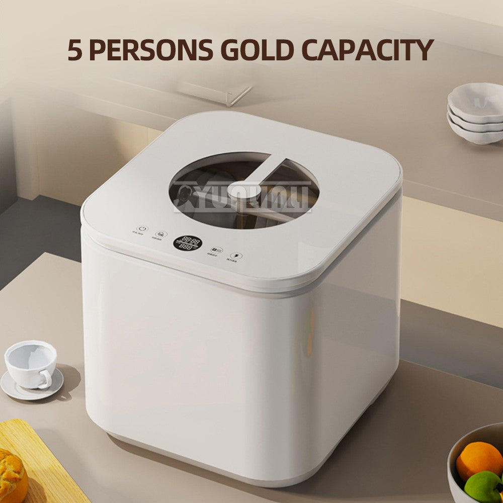 Intelligent Kitchen Dishwasher, Mini Fully Automatic Disinfection Cabinet Bowl Dishes Dishes Intelligent