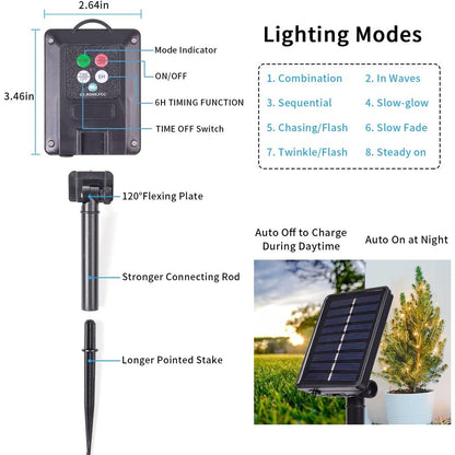 100/200 Leds Solar Fairy Light Outdoor Garland Solar Lamp for Courtyard Christmas Tree Garden Waterproof