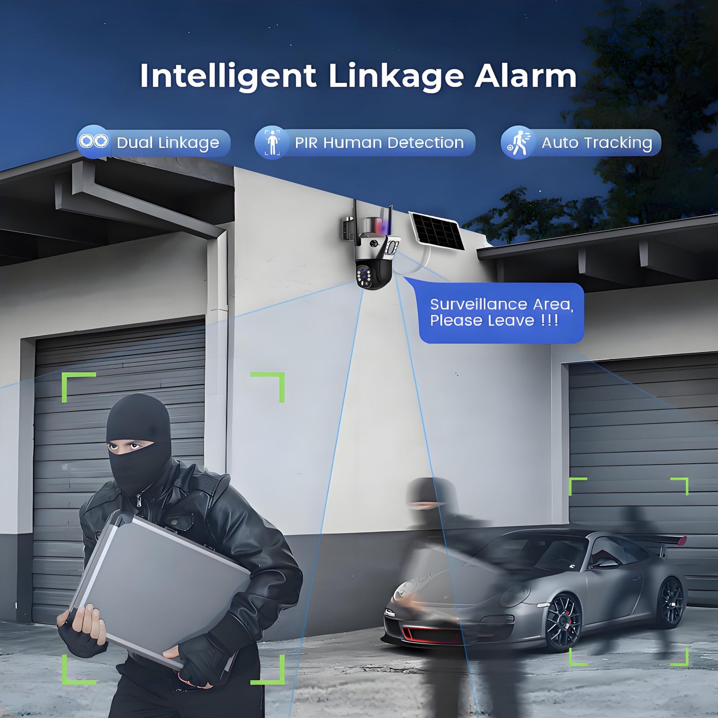 10x Zoom 4G SIM Solar Camera Outdoor 6K 12MP Three Lens HD Night Vision IP Surveillance Camera Security Protection  PTZ CCTV Cam