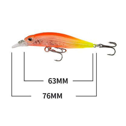 Isca de Pesca Suspend UV Minnow 5g 63mm Rozante 63SP Jerkbait Isca para Truta Baixo Água Salgada Twitch Jerk Retrieve Isca Artificial Rígida