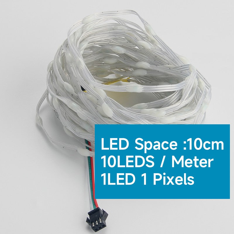 5V 12V WS2811 Clear Wire 3PIN Seed Pixel String Light for Fairy Lights Outdoor RGB Addressable Individually Garland Light