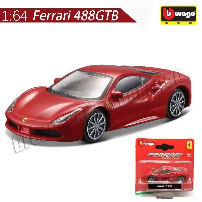 Burago 1:64 Ferrari Series SF90 488P Roma F430 F12 Liga de Carro Modelo Brinquedos Infantis Coleção de Presentes de Férias Modelo de Carro Atacado
