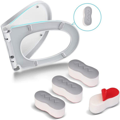 4 peças almofada universal para tampa de vaso sanitário, junta antiderrapante, almofadas para assento de vaso sanitário, amortecedores, absorvedor de choque, kits de assento de vaso sanitário para banheiro