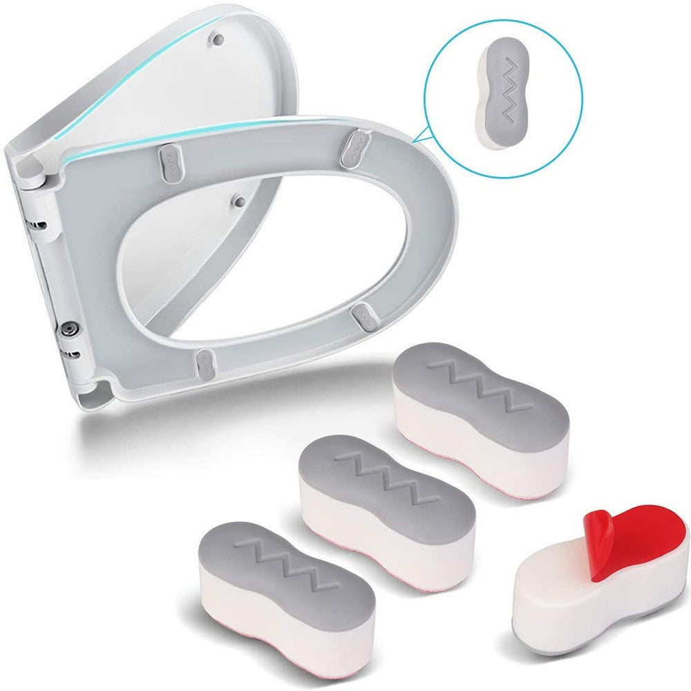 4 peças almofada universal para tampa de vaso sanitário, junta antiderrapante, almofadas para assento de vaso sanitário, amortecedores, absorvedor de choque, kits de assento de vaso sanitário para banheiro