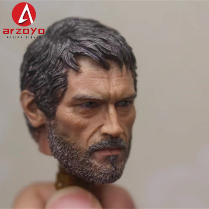 EM ESTOQUE 1/6 Escala The Last Survivor Joel Head Sculpt Modelo De Escultura De Cabeça De Soldado Masculino Compatível Com Corpo De Figura De Ação De 12 Polegadas Em Estoque