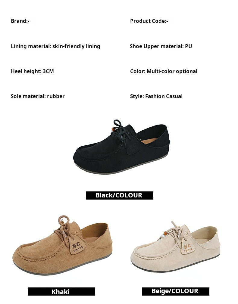 Fashion Brand Shoes Woman 2025 Autumn New Vintage Suede Loafers Pumps Women's Casual Flats Shoes British Style Flat Single Shoes