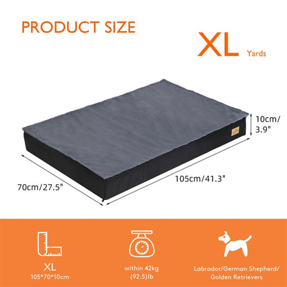 Cama Ortopédica Grande para Cães, Almofada Impermeável para Animais de Estimação, Colchão para Animais de Estimação 2 em 1, Cama de Caixa para Cães com Capa Removível e Lavável, Uso Interno e Externo