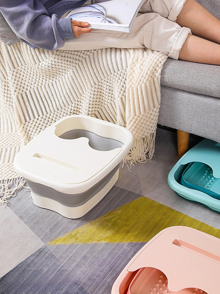 Balde de massagem para os pés dobrável, balde para imersão, bacia dobrável para spa de pés, banheira doméstica de sauna, banheira para pedicure