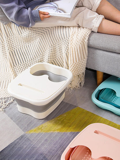 Balde de massagem para os pés dobrável, balde para imersão, bacia dobrável para spa de pés, banheira doméstica de sauna, banheira para pedicure