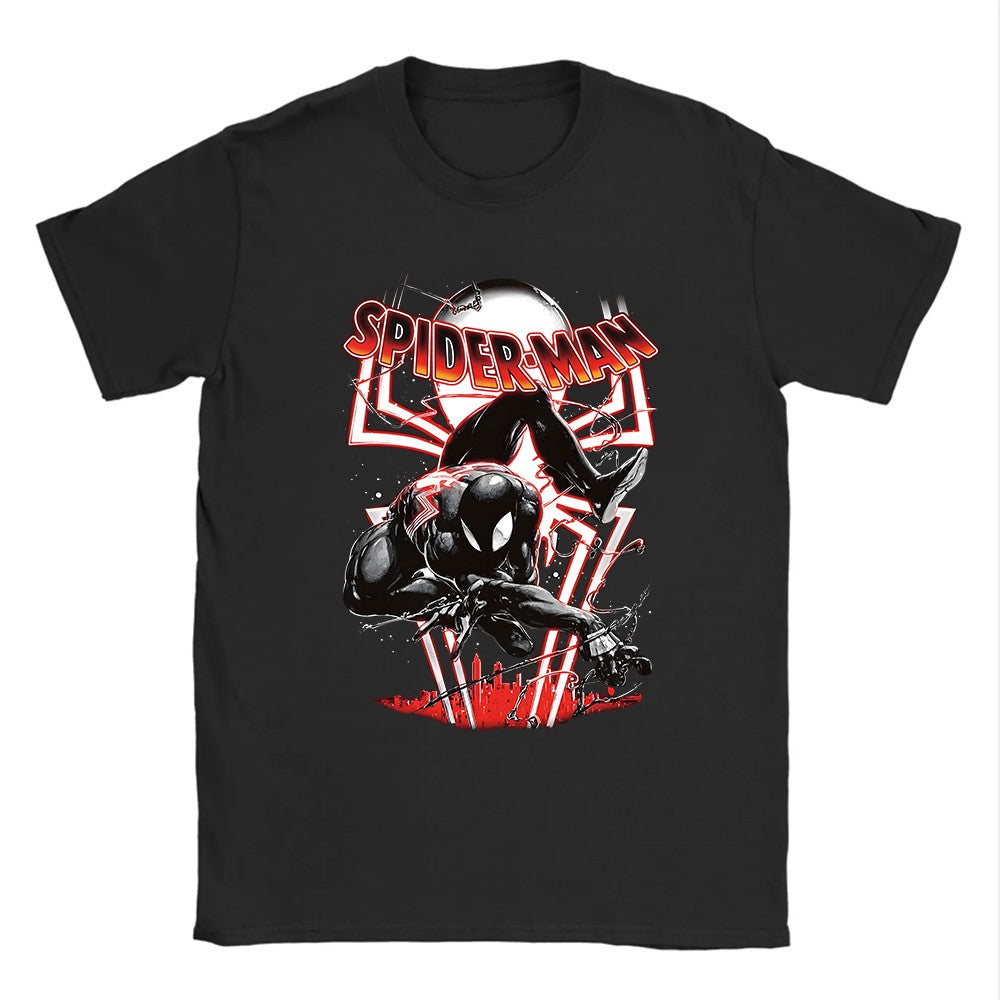 Vintage Spider-Man Comic Retro Comic Men Print T Shirts Merch Spiderman Loose Tees for Men Women Cotton Harajuku Y2k T-shirts