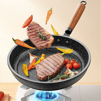 30cm Frying Pan Wok Pan Non-Stick Pan With Cover Household Kitchen Utensils Induction Gas Stove Universal Pot Steak Pancake Pan