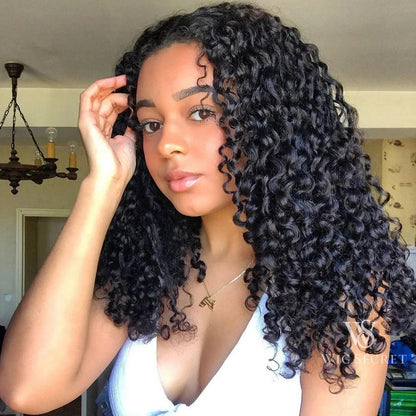 15A Pixie Curls Bundles Kinky Curly Cabelo Humano 3/4 Bundles Deal 100% Cabelo Cacheado Virgem Cru Bundles de Cabelo Extensão de Cabelo Trama Dupla