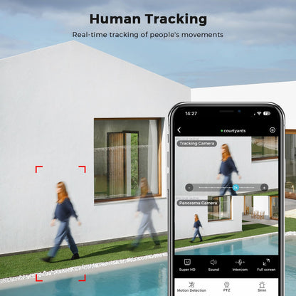 15MP 8K PTZ Wifi Camera 10X Zoom Outdoor Surveillance Camera 35M Long Distance Night Vision CCTV IP Security Camera Human Detect