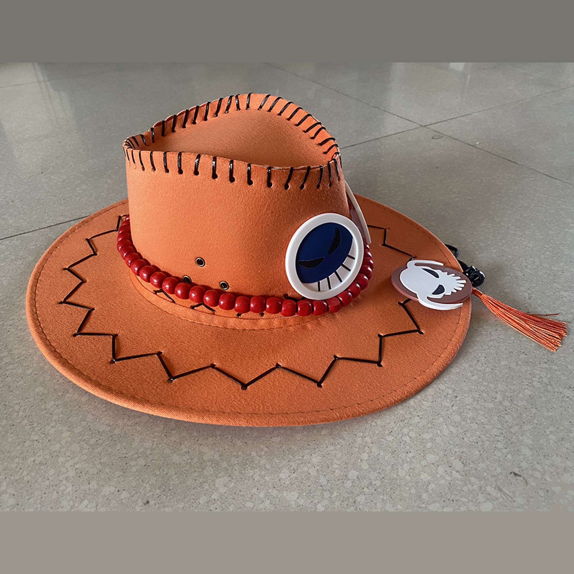 Brdwn Unisex Portgas D Ace Anime Cosplay Hats Cowboy Cap Adult Christmas Gift