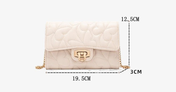 Women's Fashionable Casual Embroidered Butterfly Pattern Shoulder/crossbody Chain Small Square Bag, Mini Clutch