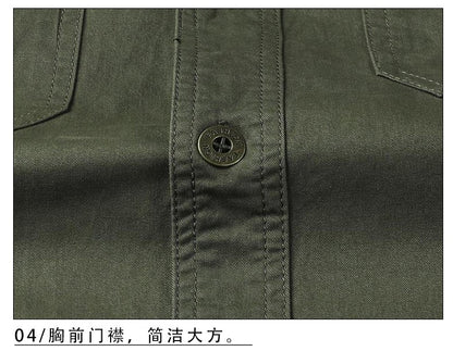 Mens Katoen Militaire Shirts Mannen Lange Mouwen Casual Dress Shirt Mannelijke Cargo Werk Shirts Heren Werken Shirts