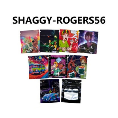 10PCS 0.5G 5x6cm Small Cartoon Storage Bag Reusable Product Ziplock Pouches Mini Smellproof Mylar Bags Plastics Aluminium Pouch