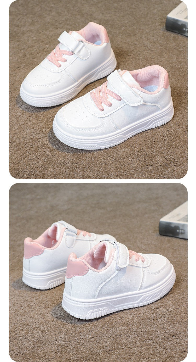2025 Girl shoe spring Autumn Boy White Shoe Casual Running kid Shoe Anti Slip Soft Sole Sneaker kid tenis Hot selling item