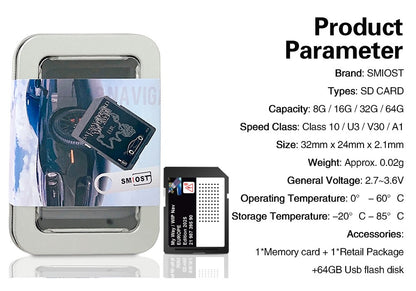 2025 Navigation SD Card 16GB Upgrade EU Morocco 2025 Maps Sat Nav for Peugeot 207 308 3008 407 508 807 Expert Partner 2198739590