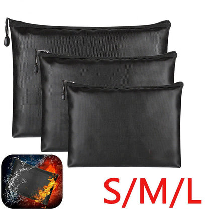 Fireproof Document Bag Waterproof Money Bags Fire Safe Storage Pouch Protect Paper Cash File Envelope Holder For Home Office