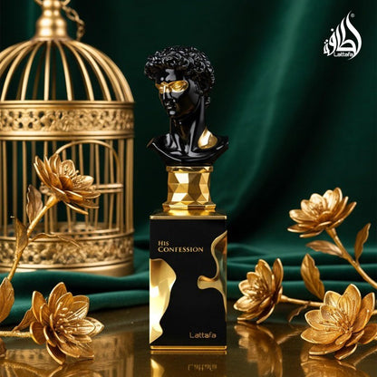 100ml Perfume Árabe Original Lattafa His Confession Eau de Parfum Spray Masculino La
