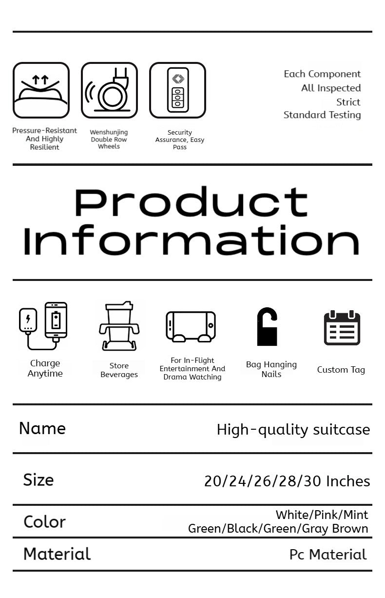 Ofgo Suitcase 20-30 Inches | Cup Holder/Waterproof Pc Suitcase Large Capacity Spinner Suitcase Tsa Travel Trolley Case With Lock