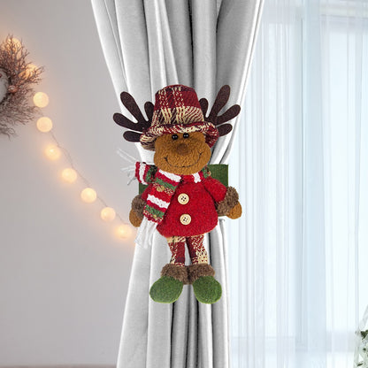Old man snowman elk curtain hooks, Christmas decorations, display window ornaments, hotel restaurant supplies, party props