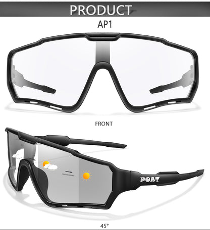 POAT Brand New Style Photochromic Sunglasses Sports Men Women MTB Bike Bicycle Eyewear Cycling Fishing Running Glasses