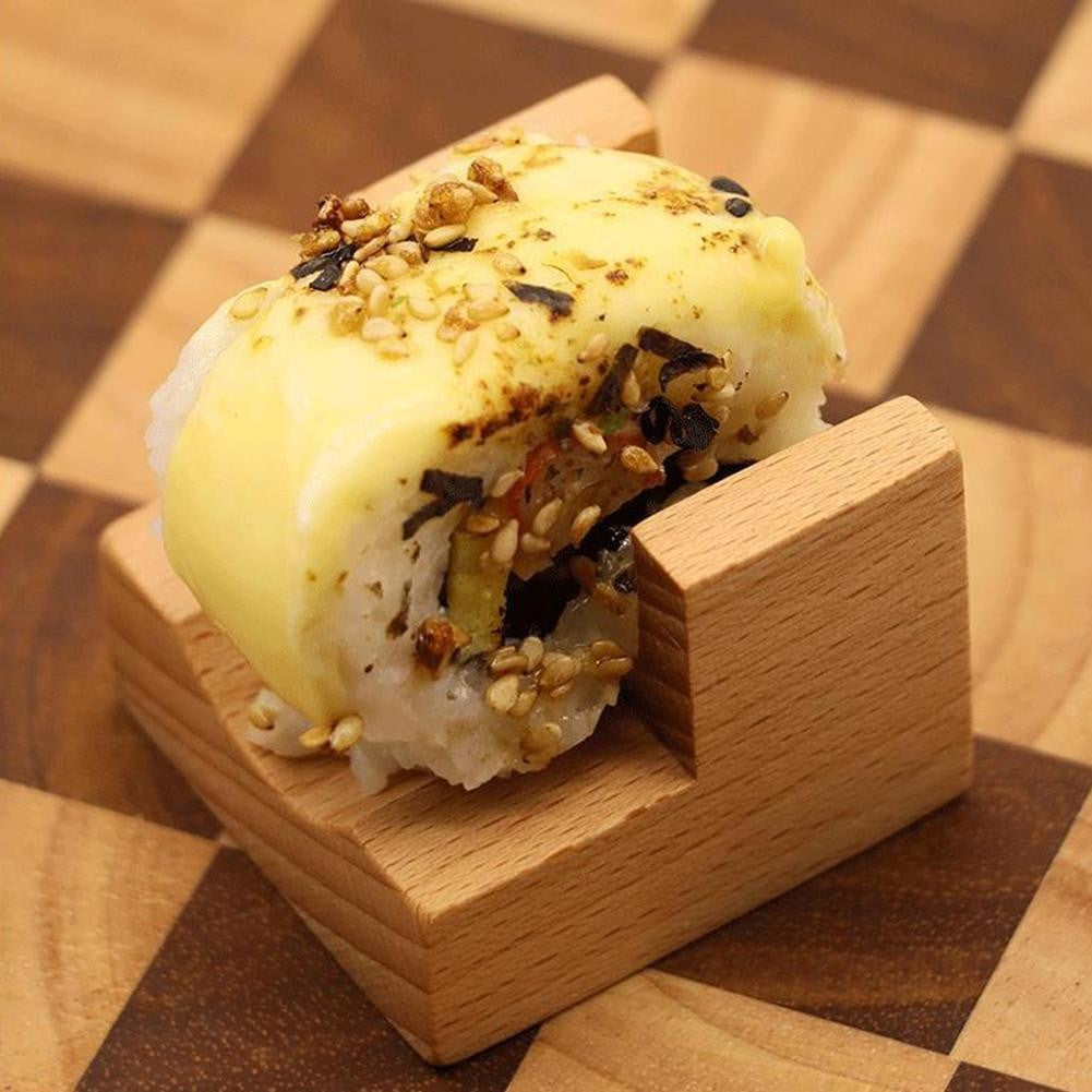 Suporte de Sushi Japonês de Madeira em U Rack de Taco Suporte de Prato de Comida Suporte de Bandeja de Servir Sushi Barco de Sushi