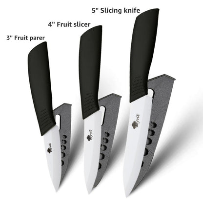 Conjunto de Facas de Cerâmica para Cozinha Profissional Faca de Cerâmica 3 4 5 6 Polegadas Faca de Descascar Frutas à Prova de Ferrugem para Fatiar Cortar Legumes