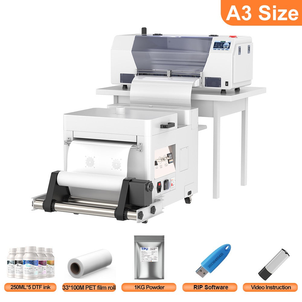 US/EU Stock A3 XP600 DTF Printer Machine A3 UV Sticker Printer DTF Printer Direct to Film Print DTF Printer A4 T-Shirt Printer