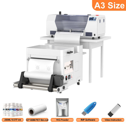 US/EU Stock A3 XP600 DTF Printer Machine A3 UV Sticker Printer DTF Printer Direct to Film Print DTF Printer A4 T-Shirt Printer