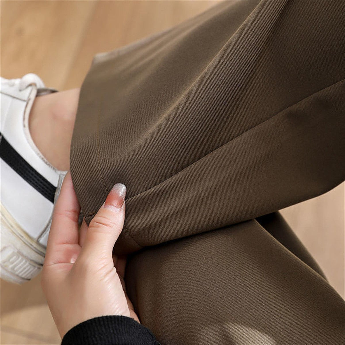 Fashion High Waist Wide Leg Pants Women Spring Fall Baggy Black Trouser Office Ladies Full Length Straight Suit Pant Outwear New