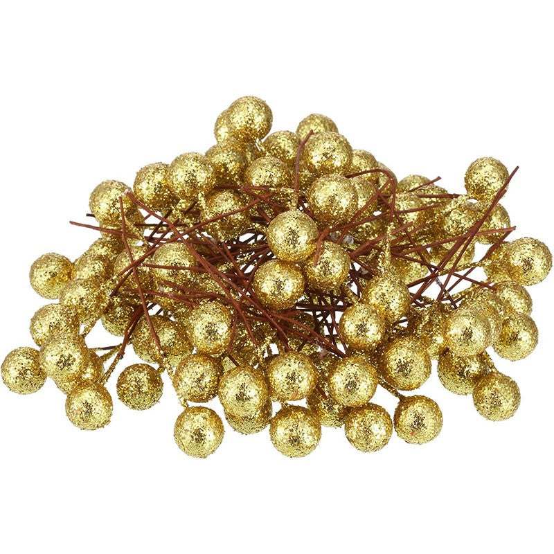 30/50Pcs Mini Artificial Berry Christmas Decor Xmas Tree Ornaments for Home Decor Navidad New Year DIY Garland Gift Accessories