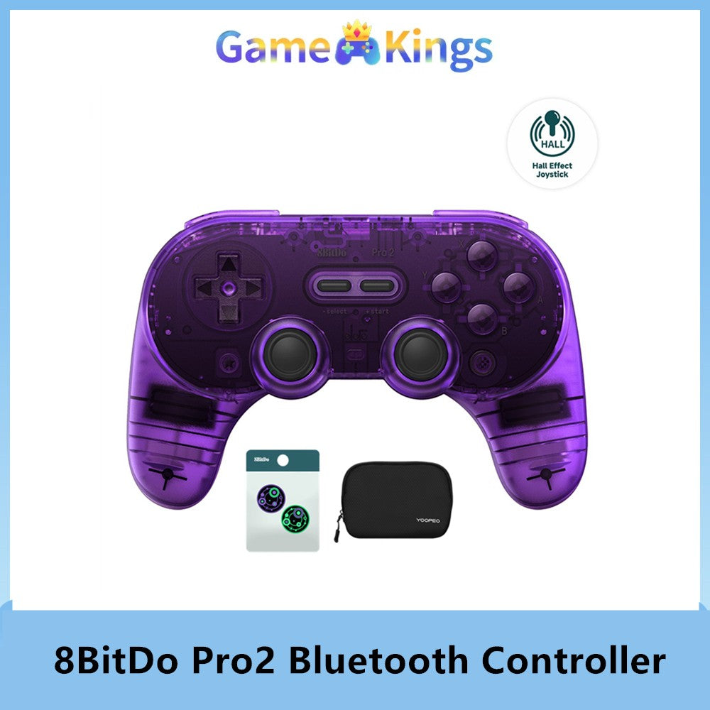 8BitDo Pro 2 Bluetooth Controller Gamepad For Nintendo Switch 2 PC,Window 10/11,Android,Steam Deck Hall Effect Joystick wireless