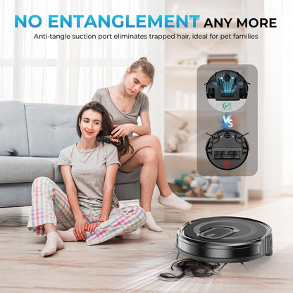 Vacuum and Mop Combo, 2 in 1 Mopping Robot Vacuum Cleaner, 4200Pa Powerful Suction, MultiSurface Cleaning, Obstacle Avoidance, S