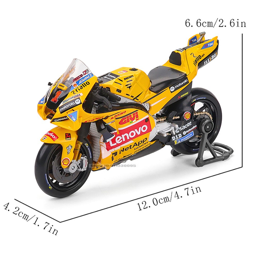 Maisto 1:18 NOVA Ducati Lenovo Team 2023 #1 Bagnaia Campeão Moto GP Corrida motocicleta de liga fundida Modelo de coleção de presente de brinquedo