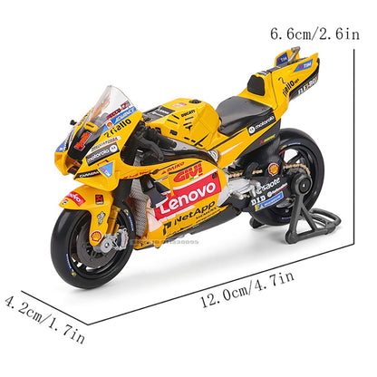 Maisto 1:18 NOVA Ducati Lenovo Team 2023 #1 Bagnaia Campeão Moto GP Corrida motocicleta de liga fundida Modelo de coleção de presente de brinquedo