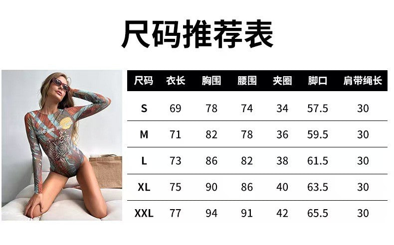 2025 New One Piece Printed Swimsuit Bikini Long Sleeved Swimsuit Bikini Set High Waist Bikinis Swimwear Beach Swimsuit Swimwear