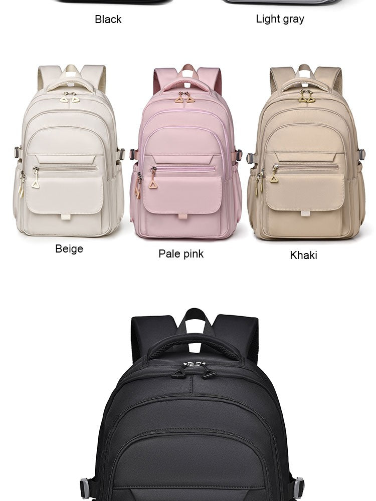 Mochila Multi-camadas Impermeável e Estilosa Oxford de Grande Capacidade Simples para Estudantes, Viajantes e Uso Diário
