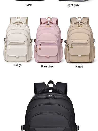 Mochila Multi-camadas Impermeável e Estilosa Oxford de Grande Capacidade Simples para Estudantes, Viajantes e Uso Diário