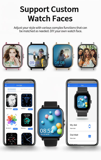 New Smartwatch BT Call Health&Sleep Monitoring 1.83''HD Screen Kids Smart Watch Waterproof Fashoin Sports Bracelet For Women Men