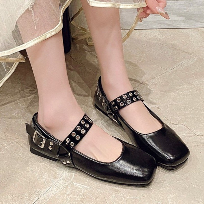 2025 Elegant Women Ballet Flats Shoes Shallow Mouth Autumn Loafers New Fall Retro Dress Lolita Tabis Shoes Zapatos De Mujer