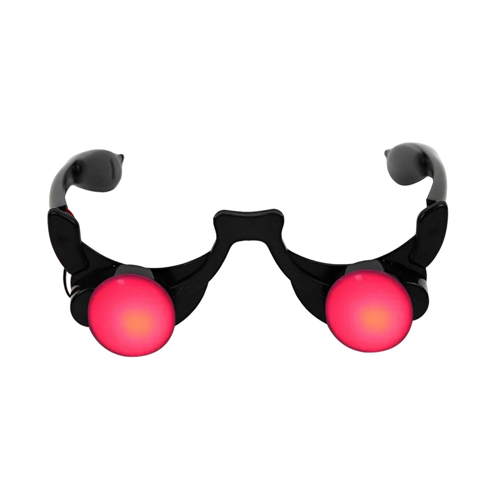 Light Up LED Eyewearing Halloween Glow Glasses Scary Red Glowing Eyes LED Glasses Festive Halloween LED Glowing Eyeglasses
